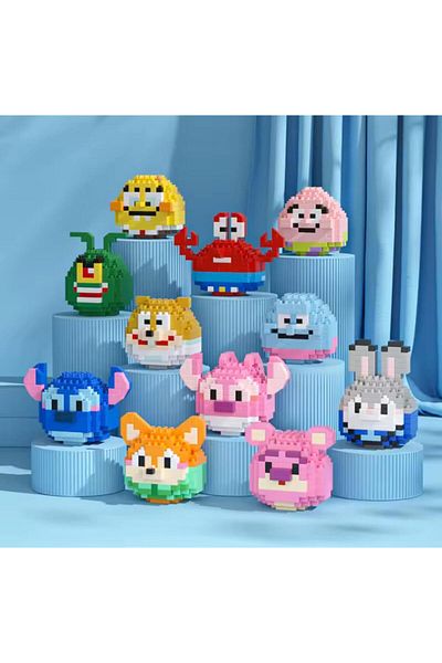 HEY GİDİ GİFT Bricks Premium Series New Style Tom and Jerry Set of 2 3D Jigsaw Building Blocks Hobby Collectibles