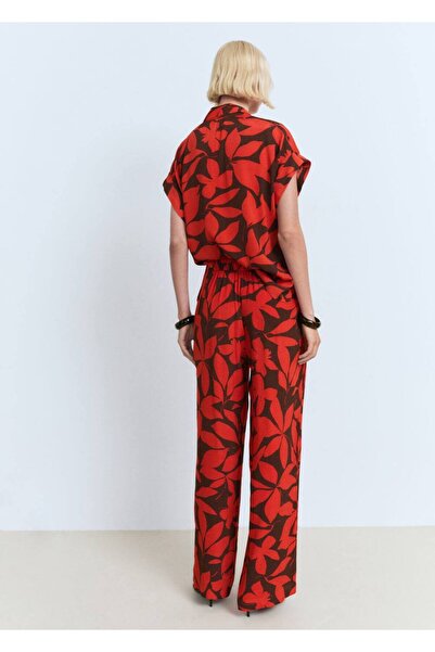 MANGO Woman Çiçekli pantolon