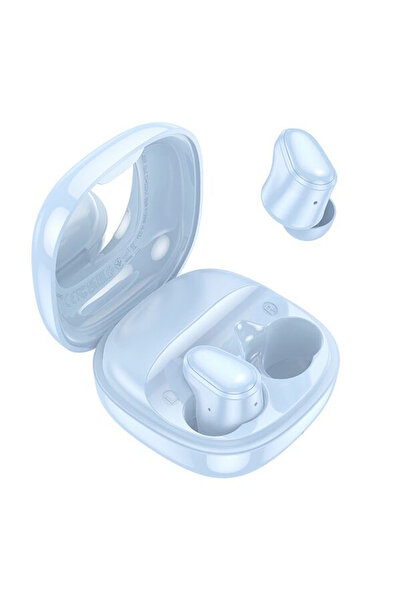 REDz Accessories Căști wireless, Hoco EQ13 Fun Mirror, 400mAh, Bluetooth 5.3, autonomie baterie 7 ore, albastre