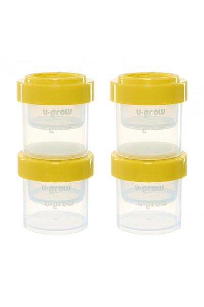 U-Grow Set de 8 recipiente cu capac pentru depozitarea alimentelor pentru bebeluși, 4*80ml + 4*220ml, U-Grow
