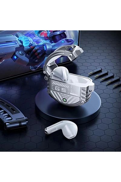 REDz Accessories Căști Bluetooth REMAX G5 Thunder, autonomie baterie 20 de ore, reducere zgomot, argintii