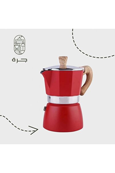 Jarrah اداة موكا بوت للاسبيريسو باللون الاحمر من جرة