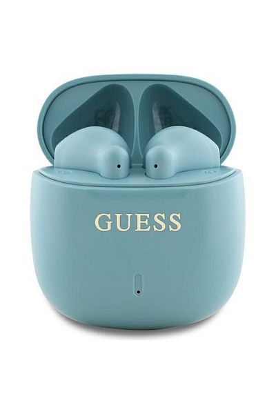 REDz Accessories Căști Bluetooth fără fir Guess, logo clasic, Bluetooth 5.3, 500 mAh, turcoaz