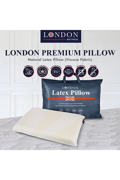 BACK COMFORT Soft Natural Latex Pillow – Neck Support & Sleep Comfort – 62×40×14 cm