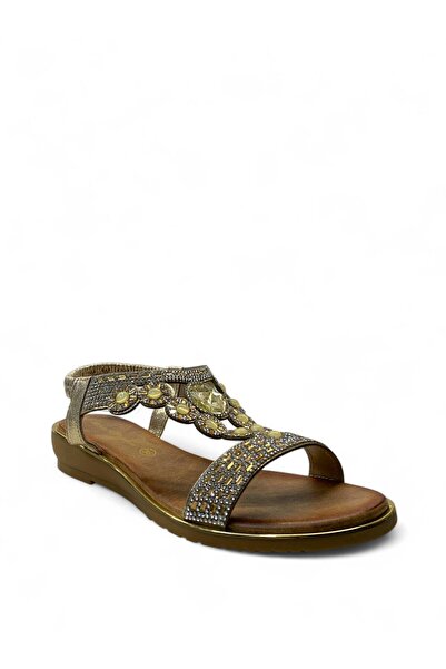 Tuğba Ortopedi 7054 Дамски сандали със златни камъни