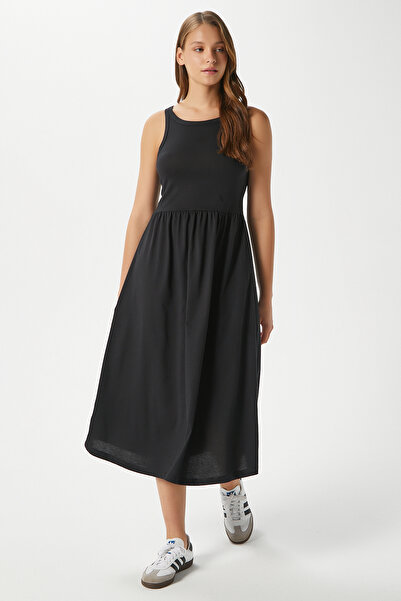 Ritnice Kadın Della Kloş Siyah Penye Elbise