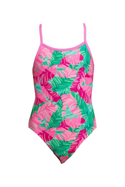 FUNKİTA Funkita Ss Tropic Palm Girls' Thin Strap Swim Trunks |   Colorful and Comfortable Design