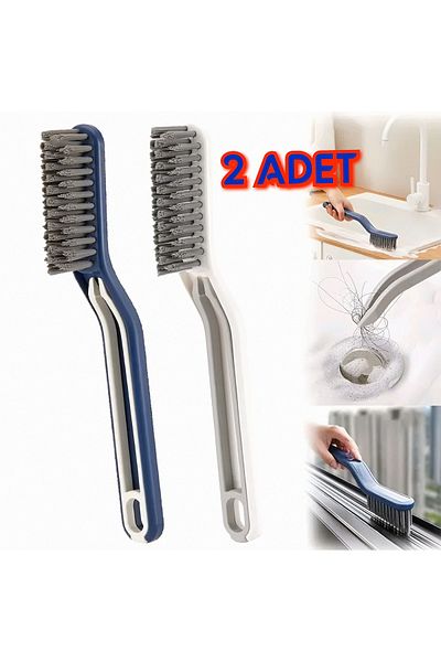 Tesa 2Pcs Hard Tip Hand Broom with Hard Tip Tweezer for Bathroom Kitchen Countertop Cleaning