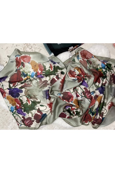 Bona Sera Çiçek desenli kristal şal