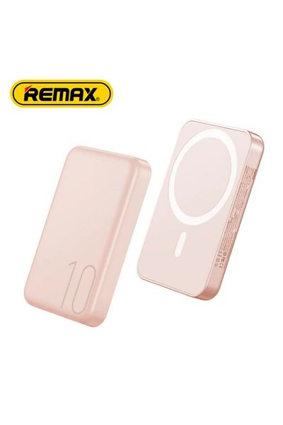 REDz Accessories Remax External Battery, MagSafe, 10,000mAh, Wireless Charging, Fast Charge, 15W, Pink