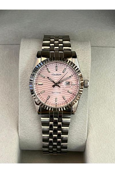 miaroza NEW MODEL RLX Silver Bracelet Pink Dial Women Wristwatch