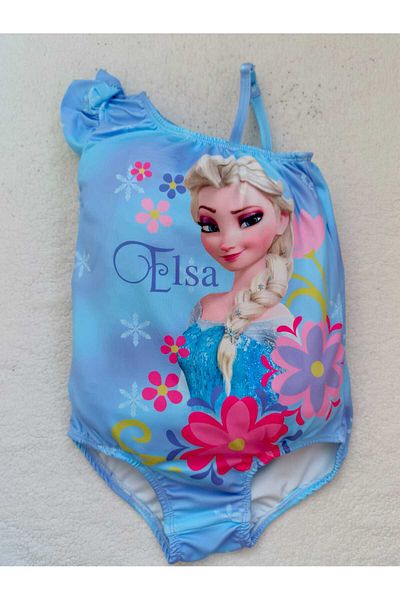 Bilge Trend Costum de baie Elsa Sea Pool pentru fetiță, cu un singur umăr, cu detaliu de volan