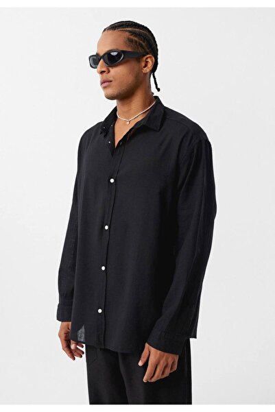 İLKCET MODA Oversize Basic Long Sleeve Men's Shirt