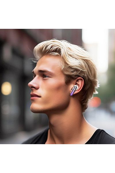 REDz Accessories Bluetooth Headphones, Hoco EQ16, Noise Reduction, 7 Hours, Microphone and Display, Purple