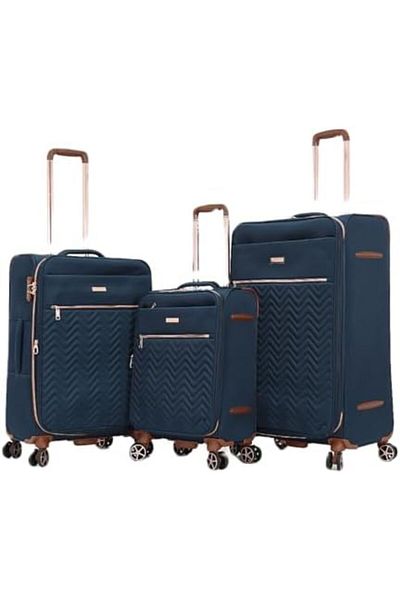 AMERICAN FLYER Double Spinner Luggage With Digital Lock For All Tastes (3, NAVY)