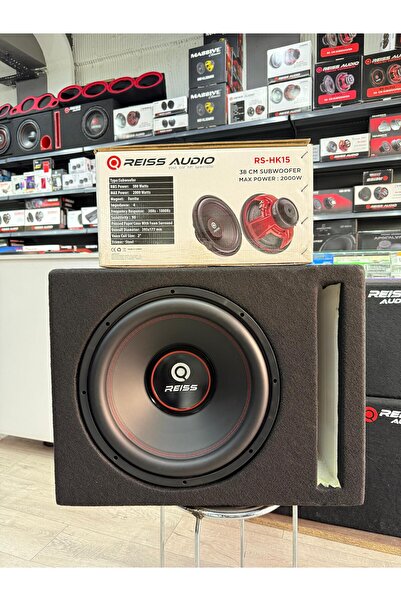 Reiss Audio Rs-HK15 L Port Kabinli Çift Bobin 2000wat 500 Rms 38cm Spl Subwoofer Bas dual 4ohm