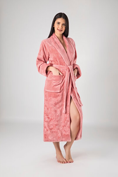 Nuşa Stylish Elegant Skirt Cold Print Bamboo Cotton Bathrobe