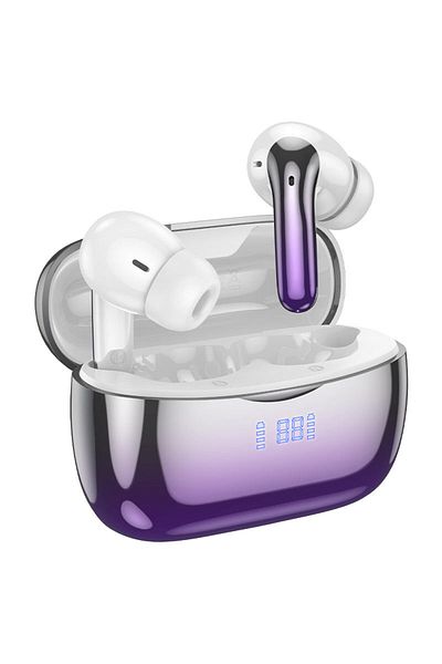 REDz Accessories Bluetooth Headphones, Hoco EQ16, Noise Reduction, 7 Hours, Microphone and Display, Purple