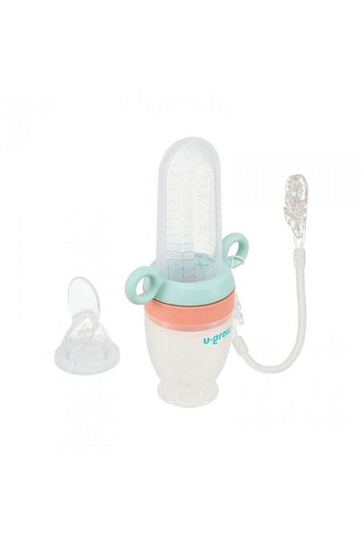 U-Grow Feeding device with 2 teats: fruit pacifier + spoon,