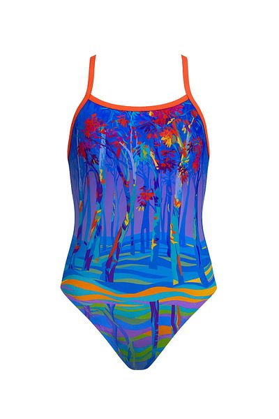 FUNKİTA Funkita Ss Ghost Gum Thin Strappy Girls Swim Trunks - Eco C-Infinity