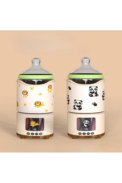 ALPACO Încălzitor de biberoane 2 în 1 cu zgomot alb, afișaj digital, baterie de 5800 mAh – Lion Design