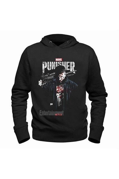 Pisa Art Черен суитшърт Punisher