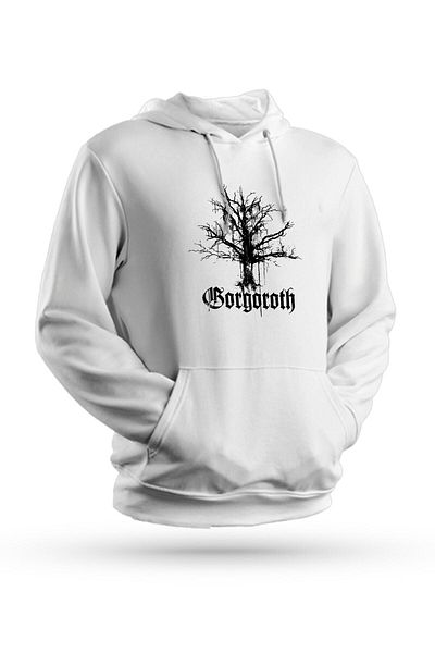 Pisa Art Φούτερ με κουκούλα Gorgoroth με στάμπα λευκό Unisex
