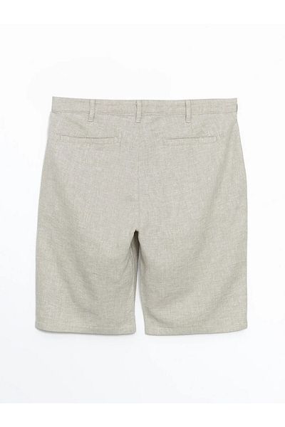 LC Waikiki Lcwaikiki Classic Beige Standard Fit Linen Blend Men's Shorts