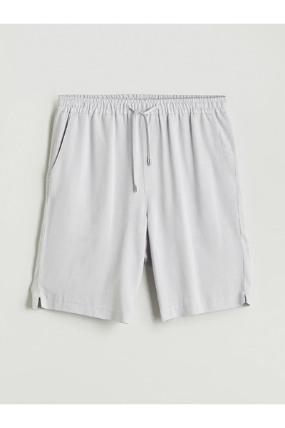 LC Waikiki Ανδρικό σορτς βερμούδας LCW Vision Beige Standard Fit Λινό Μικτό