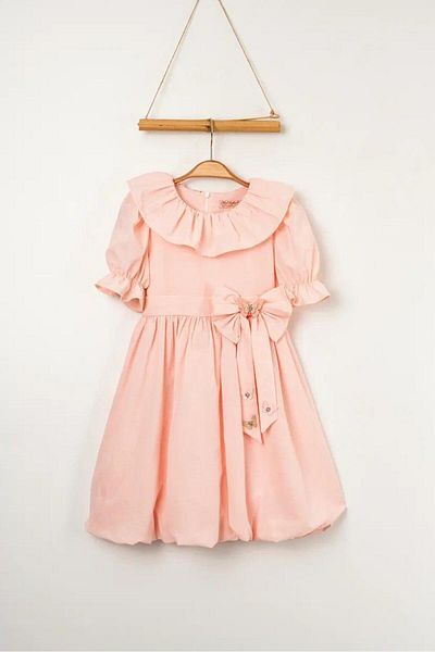 Pasur Bebe Rochie de muselina cu maneca scurta pentru fete