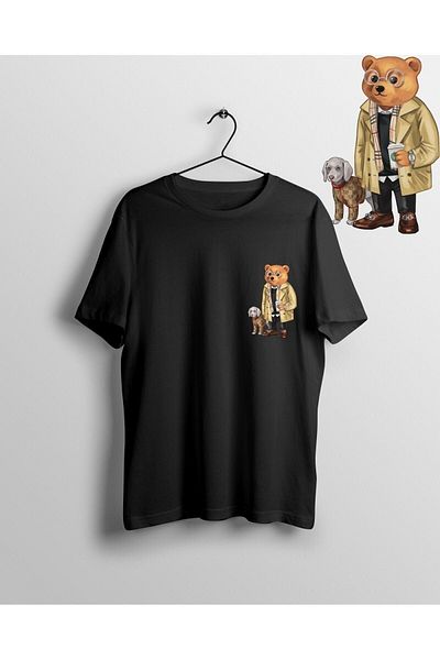Pisa Art Μπλουζάκι με στάμπα με λαιμόκοψη σε στυλ Unisex Bear Teddy Bear