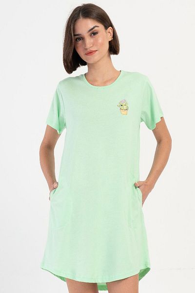 VİENETTA Cotton Women's Short Sleeve Nightgown, 407073
