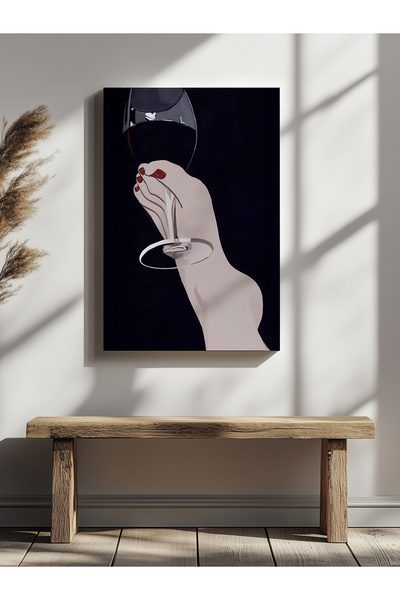 visdora Decorative Foot and Goblet Home Office Kitchen Lounge Wall Decoration Canvas Painting