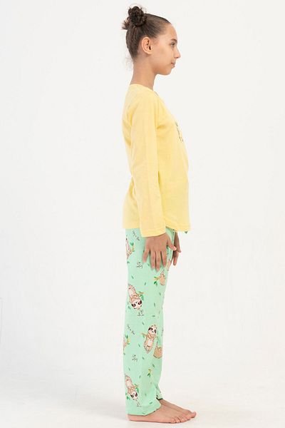 VİENETTA Cotton Girl's Long Sleeve Pajama Set(1-2/7-8), 405232