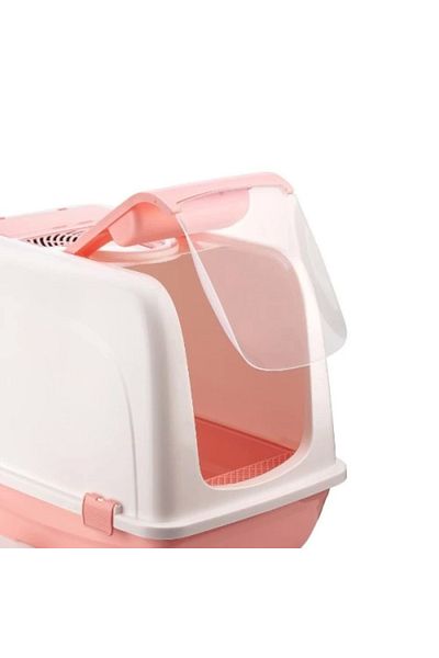 storeks Mikopet Large Indoor Cat Toilet Purple