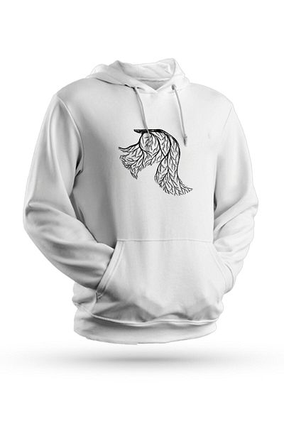 Pisa Art Φούτερ με κουκούλα Zebra Printed White Unisex