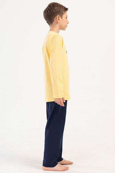 VİENETTA Cotton Boy's Long Sleeve Pajama Set(3-4/7-8), 405314