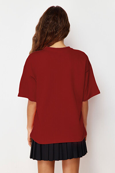 OXVİN Strong Modal Material Women's Oversize T-Shirt Basic Wide Loosekalip