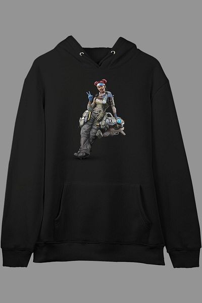 Pisa Art Суитшърт с качулка Oversize Lifeline с принт на герой от Apex Legends