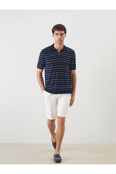 LC Waikiki Lcw Vision Ecru Standard Mold Linen Look Men's Shorts