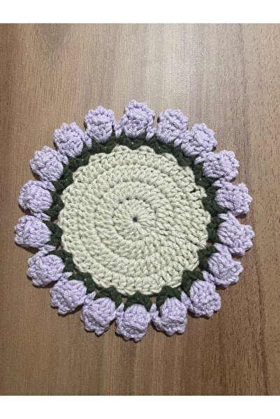 ARMODA STYLE ÖRGÜ BUKET BARDAK ALTLIĞI RENKLİ / 6 Adet