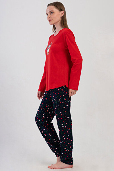 VİENETTA Pamuklu Kadın Uzun Kol Pijama Takım , 409261