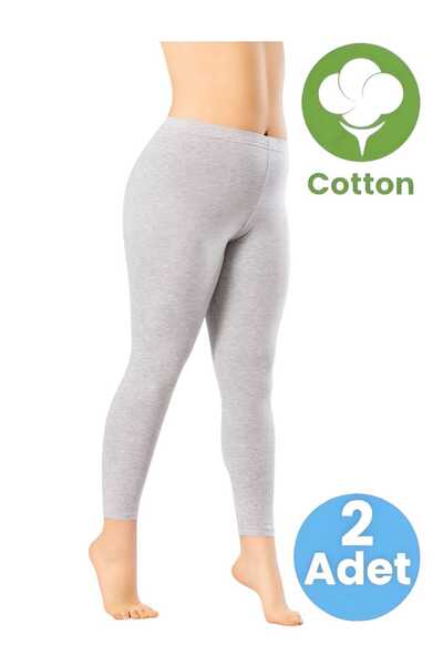 Uniquetrenders Colanți lungi din bumbac Lycra din 2 piese pentru femei