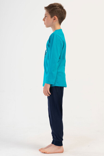 VİENETTA Pamuklu Erkek Çocuk Uzun Kol Pijama Takım(9/10-15/16) , 405327