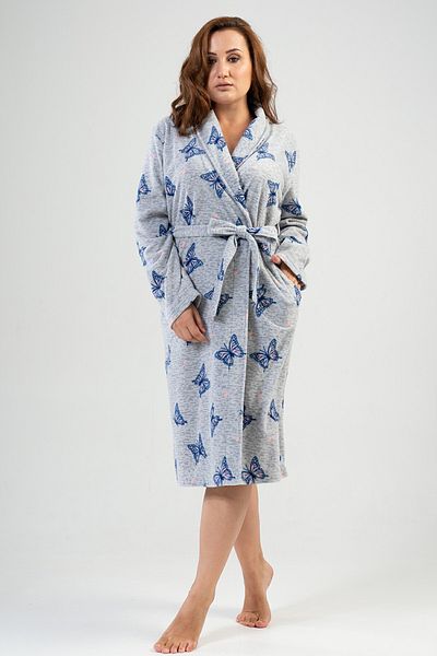 VİENETTA Γυναικείο φόρεμα Fleece Plus Size Sal γιακάς μακρυμάνικο, 203194