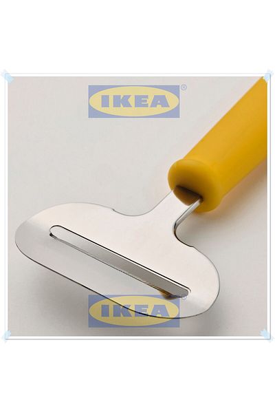 IKEA Uppfylld Stainless Steel Yellow Color Cheese Slicer, Length: 17 cm