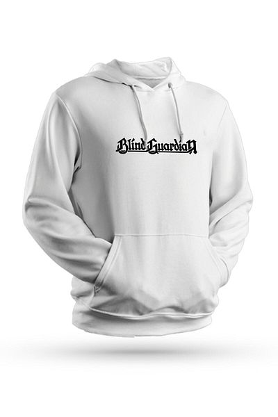 Pisa Art Φούτερ Blind Guardian με στάμπα λευκό Unisex με κουκούλα