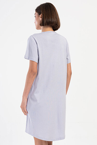 VİENETTA Βαμβακερό γυναικείο νυχτικό μεγάλου μεγέθους με κοντό μανίκι, 405168