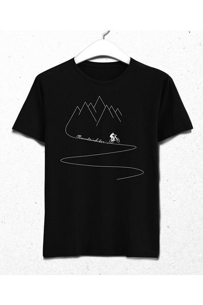 Pisa Art Ανδρικό μαύρο μπλουζάκι Mountain Biker