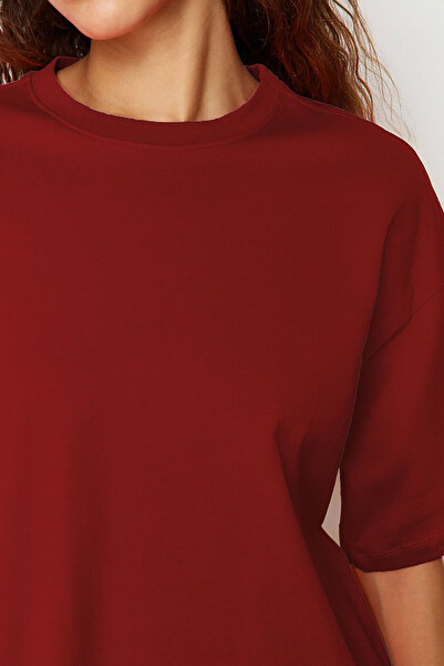 OXVİN Strong Modal Material Women's Oversize T-Shirt Basic Wide Loosekalip